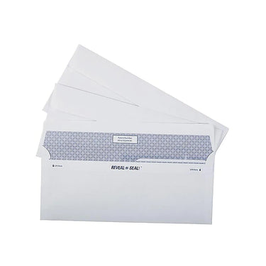 Staples Reveal-N-Seal Security Tinted #9 Business Envelopes, 3 7/8